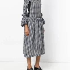 Comme Des Garcons Femme Comme Des Garçons Robe à Volants Et Carreaux Vichy -Promos Féerie Jupe Boutique 12192244 10441279 1000