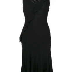 Femme Christian Dior Robe évasée à Volants Pre-owned