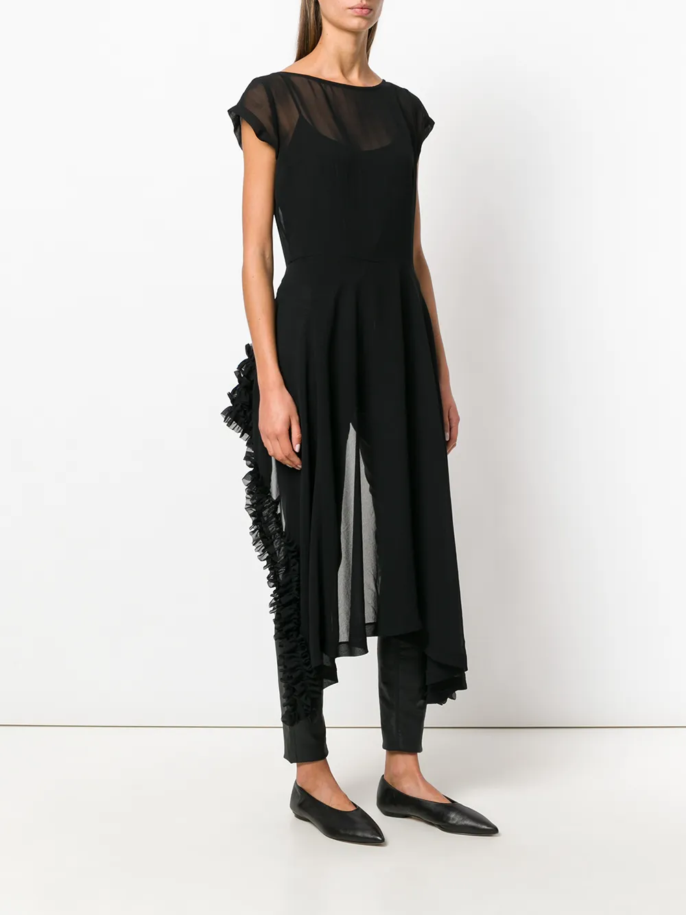 Comme Des Garcons Femme Comme Des Garçons Robe Asymétrique à Volants 5 Comme Des Garcons Femme Comme Des Garçons Robe Asymétrique à Volants – Image 3