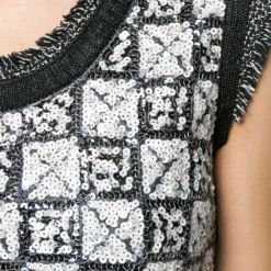 Femme CHANEL Robe En Maille Brodée De Sequins 11 Femme CHANEL Robe En Maille Brodée De Sequins -Promos Féerie Jupe Boutique 12920655 13445643 1000