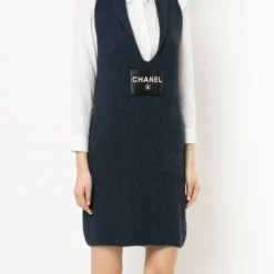 Femme CHANEL Robe En Maille à Logo 9 Femme CHANEL Robe En Maille à Logo -Promos Féerie Jupe Boutique 12942138 13567762 1000
