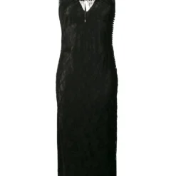 Femme Christian Dior Robe Longue à Design Superposé Pre-owned