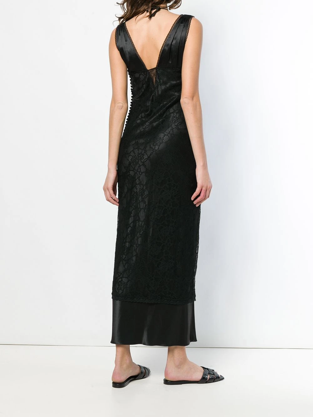 Femme Christian Dior Robe Longue à Design Superposé Pre-owned 5 Femme Christian Dior Robe Longue à Design Superposé Pre-owned – Image 3