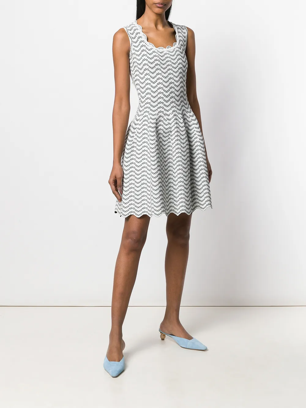 ALAIA Femme Alaïa Robe évasée à Imprimé Géométrique 5 ALAIA Femme Alaïa Robe évasée à Imprimé Géométrique – Image 3