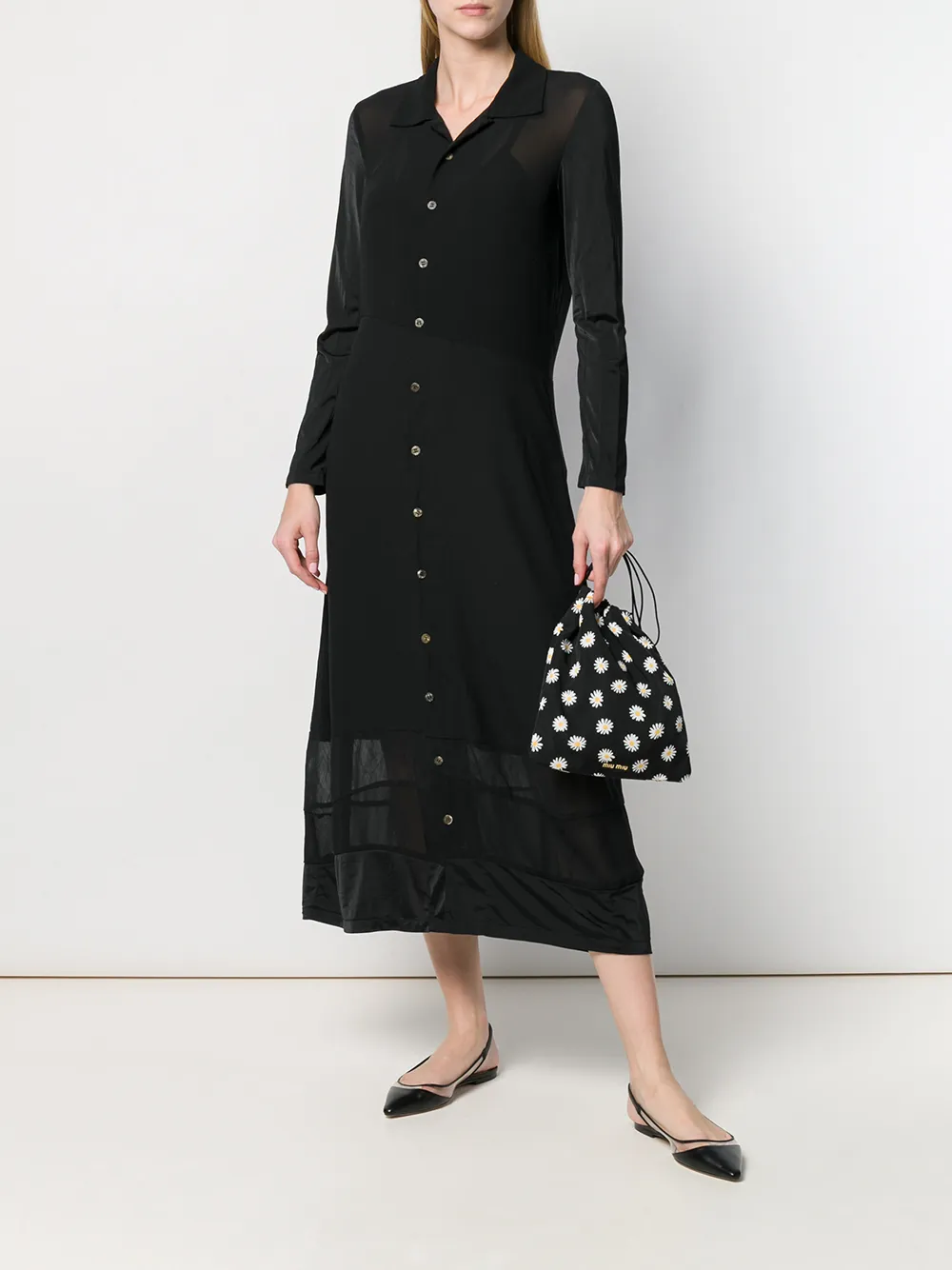 Comme Des Garcons Femme Comme Des Garçons Robe-chemise à Effet De Transparence 4 Comme Des Garcons Femme Comme Des Garçons Robe-chemise à Effet De Transparence – Image 2