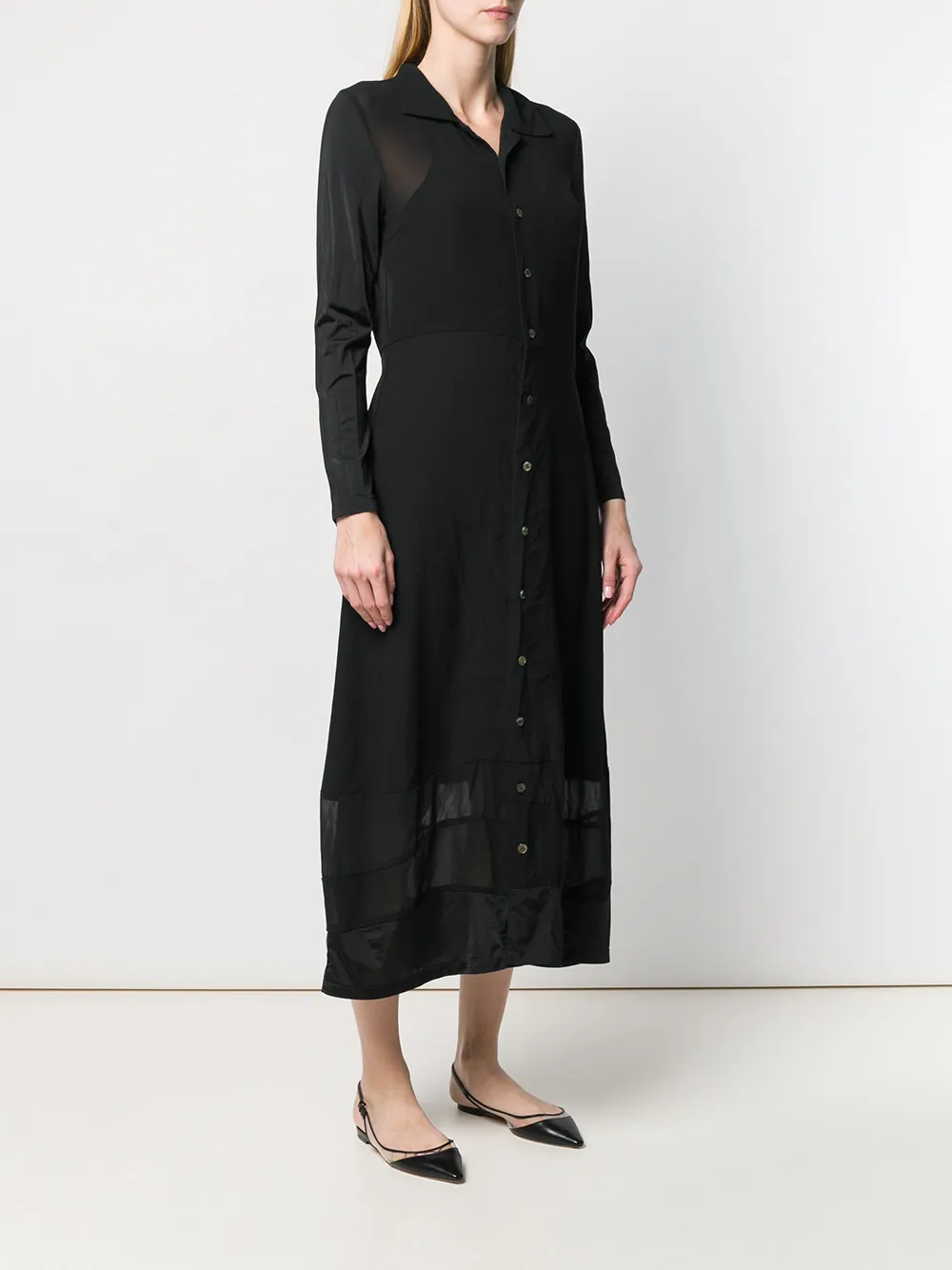 Comme Des Garcons Femme Comme Des Garçons Robe-chemise à Effet De Transparence 5 Comme Des Garcons Femme Comme Des Garçons Robe-chemise à Effet De Transparence – Image 3