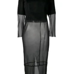 Comme Des Garcons Femme Comme Des Garçons Robe à Détail Transparent