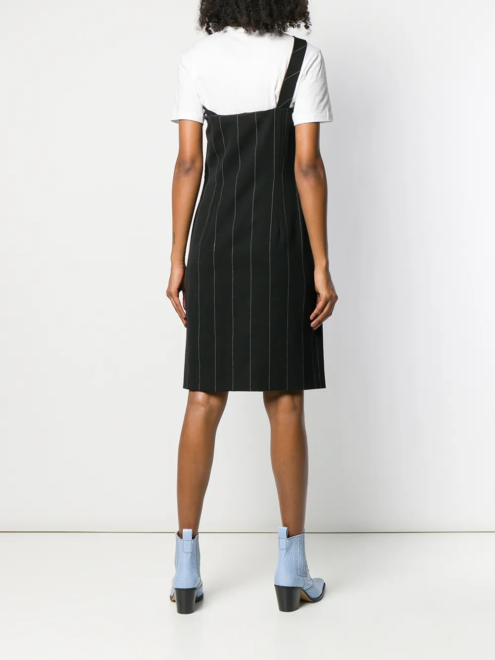 Femme Versace Robe Courte à Fines Rayures 6 Femme Versace Robe Courte à Fines Rayures – Image 4