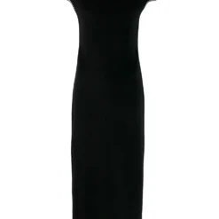 Femme Yohji Yamamoto Robe Longue à Bordures Contrastantes