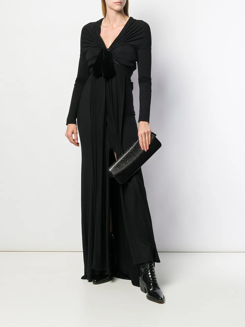 GIANFRANCO FERRE Femme Gianfranco Ferré Robe Longue à Détail De Nœud 4 GIANFRANCO FERRE Femme Gianfranco Ferré Robe Longue à Détail De Nœud – Image 2