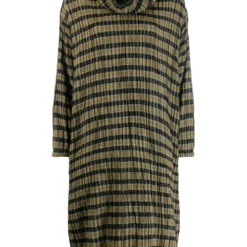Femme Issey Miyake Robe Mi-longue Ample à Rayures