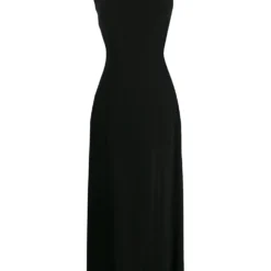 Femme Yohji Yamamoto Robe Mi-longue à Bretelles Multiples