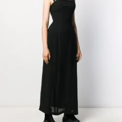 Femme Yohji Yamamoto Robe Mi-longue à Bretelles Multiples 11 Femme Yohji Yamamoto Robe Mi-longue à Bretelles Multiples -Promos Féerie Jupe Boutique 14471740 21526819 1000