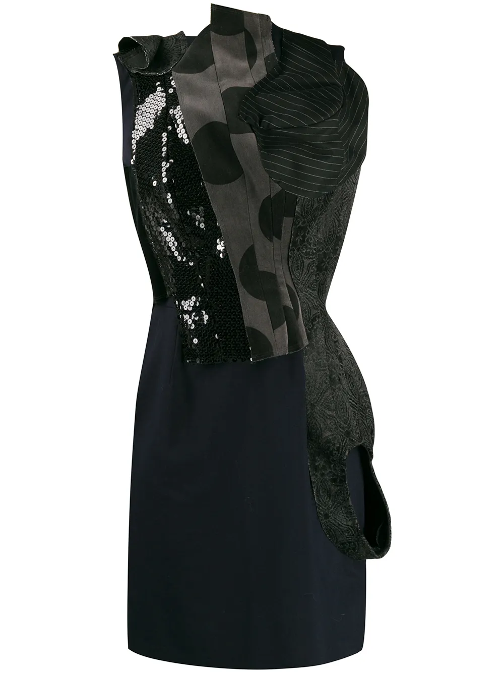 Comme Des Garcons Femme Comme Des Garçons Robe Structurée à Design Patchwork 3 Comme Des Garcons Femme Comme Des Garçons Robe Structurée à Design Patchwork