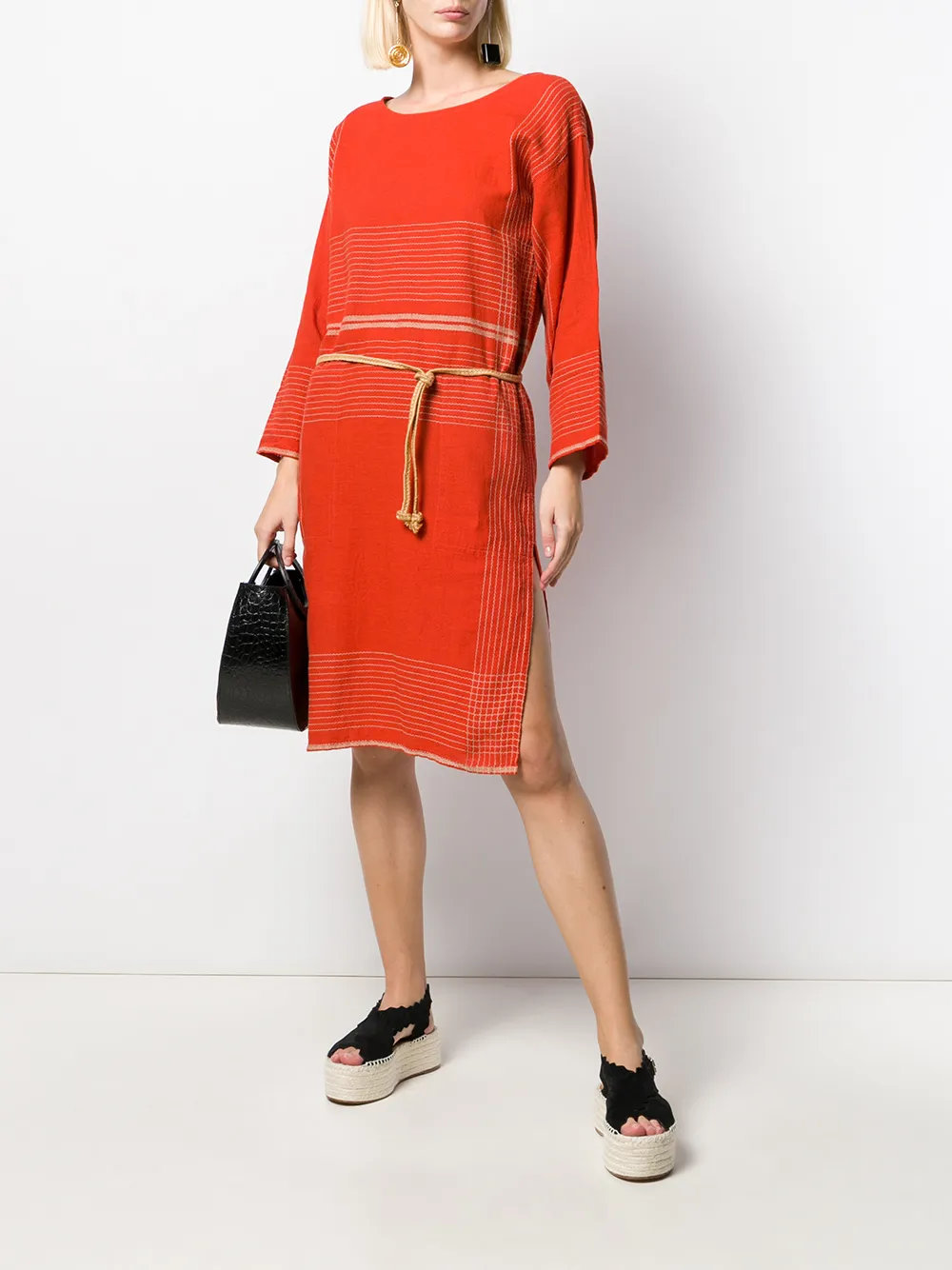 Femme Issey Miyake Robe Courte à Taille Nouée 4 Femme Issey Miyake Robe Courte à Taille Nouée – Image 2