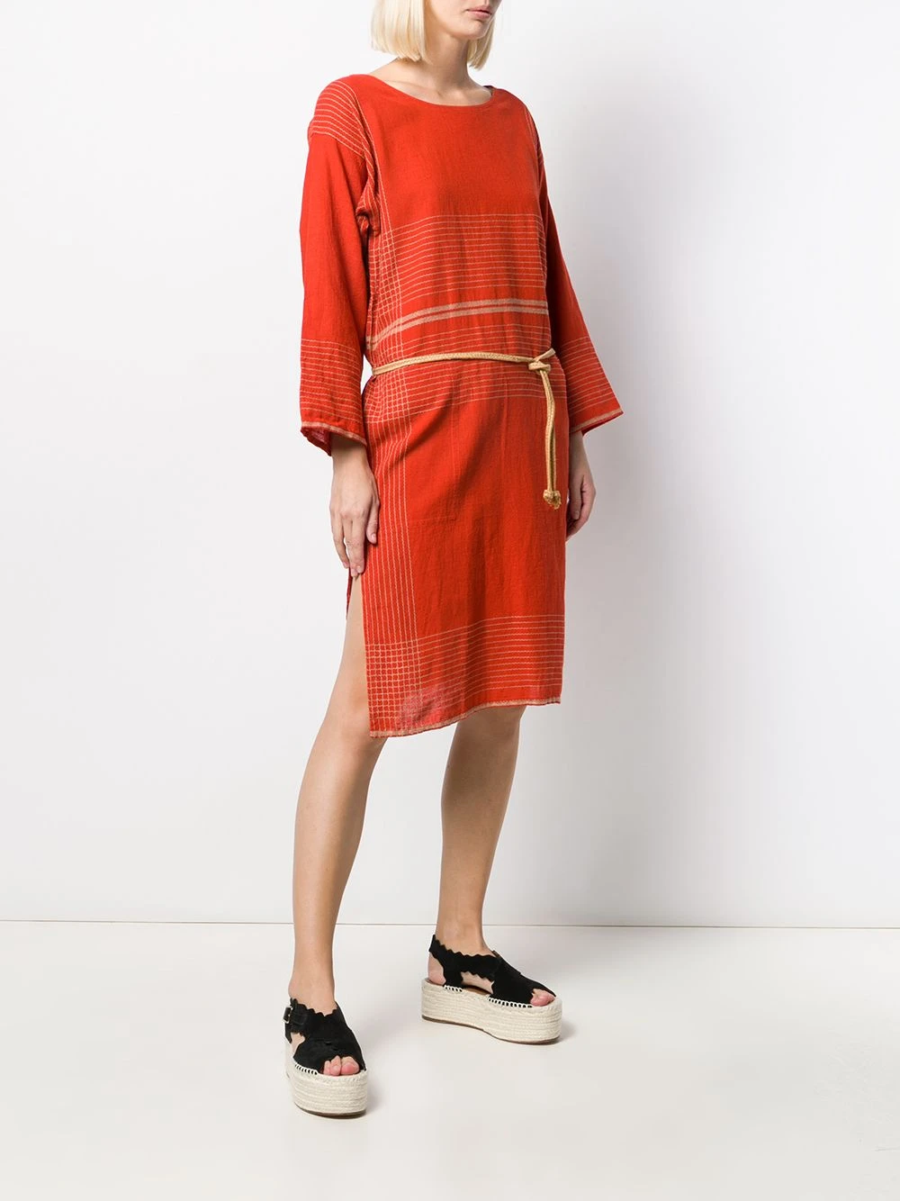 Femme Issey Miyake Robe Courte à Taille Nouée 5 Femme Issey Miyake Robe Courte à Taille Nouée – Image 3