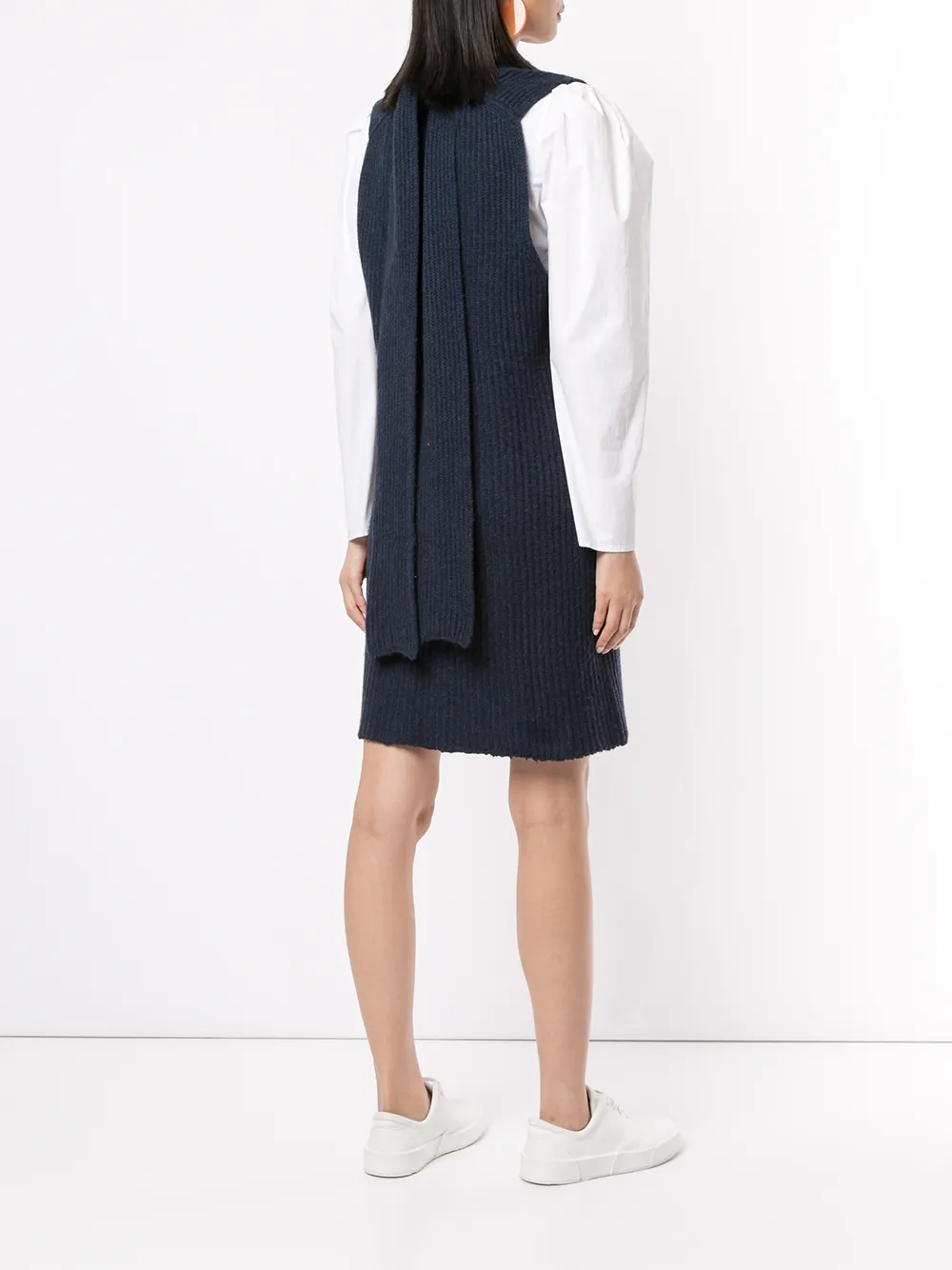 Femme CHANEL Robe Courte Nervurée à Patch Logo 6 Femme CHANEL Robe Courte Nervurée à Patch Logo – Image 4