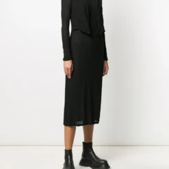 Femme Yohji Yamamoto Robe Ajustée à Détail De Veste Superposée 10 Femme Yohji Yamamoto Robe Ajustée à Détail De Veste Superposée -Promos Féerie Jupe Boutique 14771297 23760286 1000