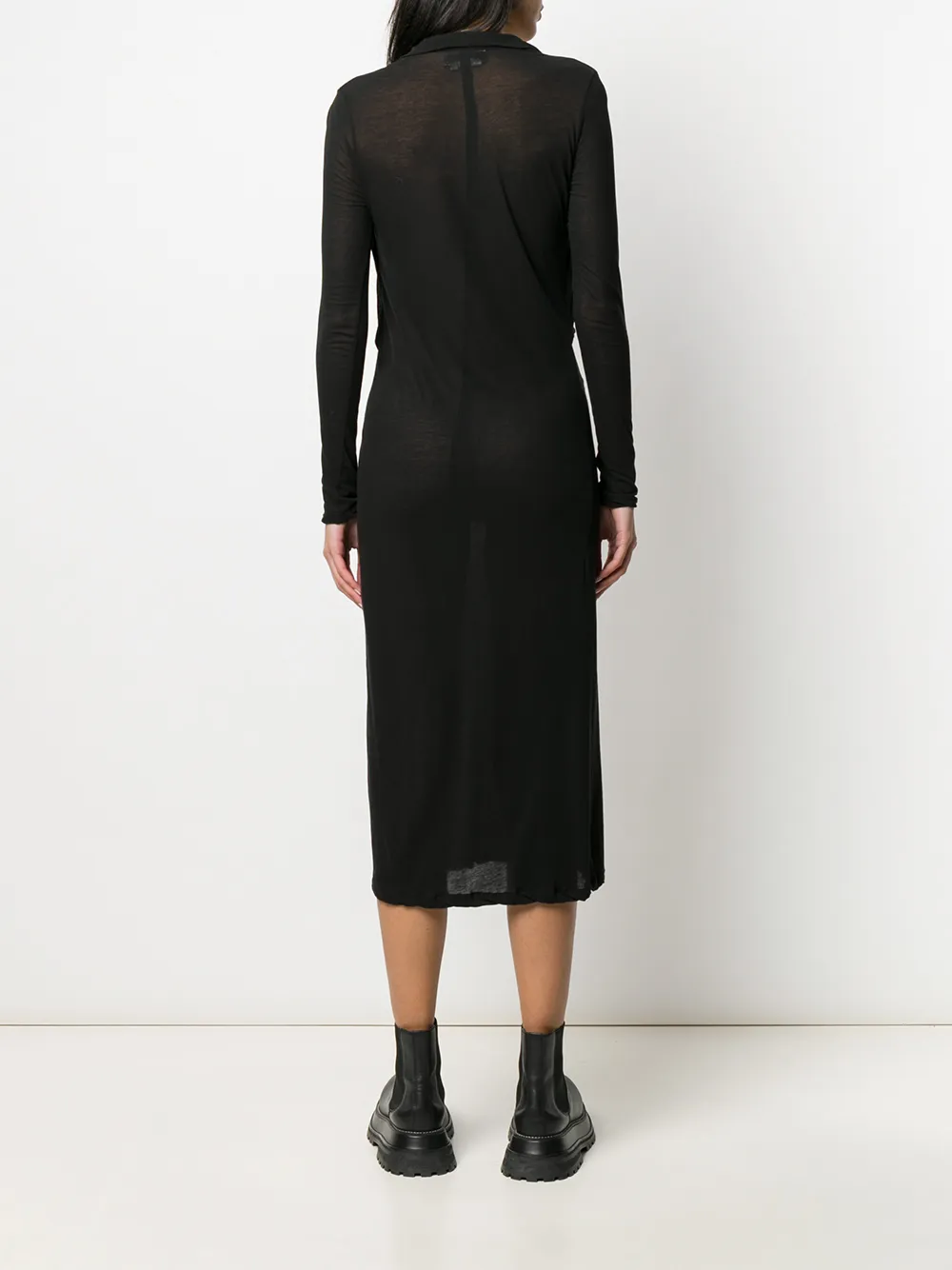 Femme Yohji Yamamoto Robe Ajustée à Détail De Veste Superposée 6 Femme Yohji Yamamoto Robe Ajustée à Détail De Veste Superposée – Image 4