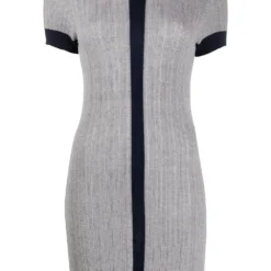 Femme CHANEL Robe Courte En Maille Nervurée