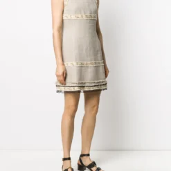 Femme CHANEL Robe Droit à Détails Franges 9 Femme CHANEL Robe Droit à Détails Franges -Promos Féerie Jupe Boutique 15080191 26028057 1000