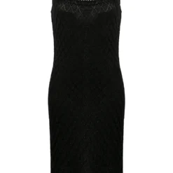 Femme Christian Dior Robe En Maille Métallisée à Ornements Pre-owned