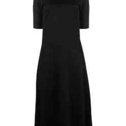 Femme Yohji Yamamoto Robe évasée à Col Montant