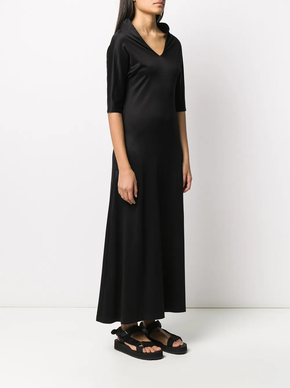 Femme Yohji Yamamoto Robe évasée à Col Montant 5 Femme Yohji Yamamoto Robe évasée à Col Montant – Image 3