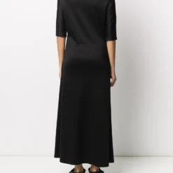 Femme Yohji Yamamoto Robe évasée à Col Montant 11 Femme Yohji Yamamoto Robe évasée à Col Montant -Promos Féerie Jupe Boutique 15091252 25732512 1000