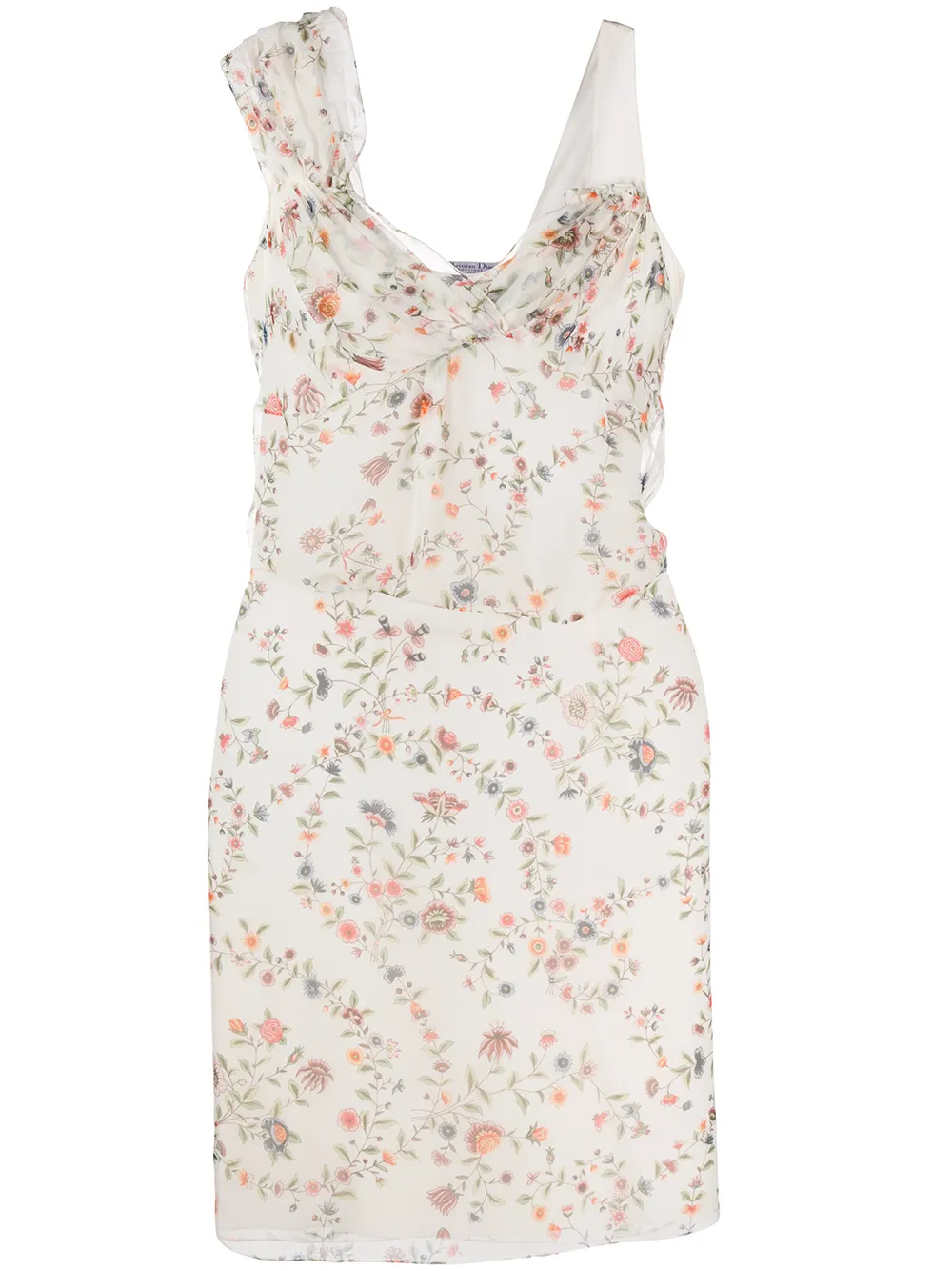 Femme Christian Dior Robe Fleurie à Effet De Transparence Pre-owned 3 Femme Christian Dior Robe Fleurie à Effet De Transparence Pre-owned