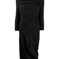 Comme Des Garcons Femme Comme Des Garçons Robe Mi-longue à Empiècement Drapé