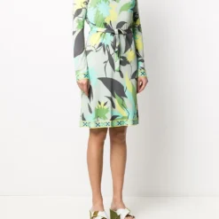 Femme PUCCI Robe Imprimée à Taille Nouée -Promos Féerie Jupe Boutique 15420529 27273682 1000