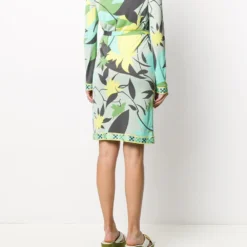 Femme PUCCI Robe Imprimée à Taille Nouée -Promos Féerie Jupe Boutique 15420529 27274002 1000