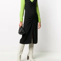 Femme Christian Dior Robe à Col V Pre-owned -Promos Féerie Jupe Boutique 15501658 28188751 1000