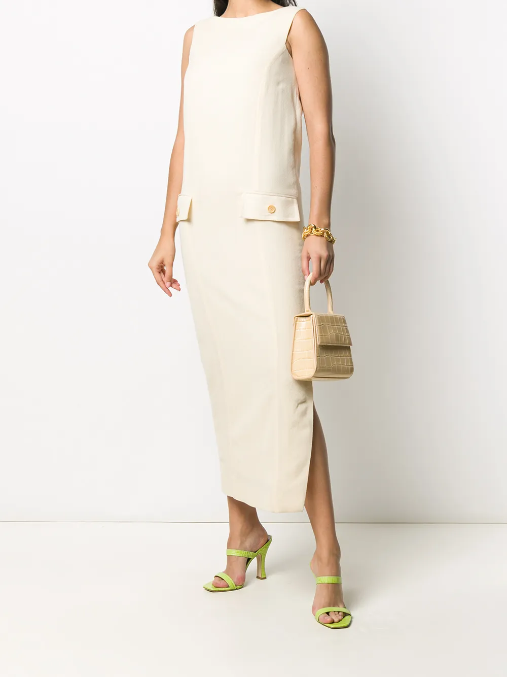 GIANFRANCO FERRE Femme Gianfranco Ferré Robe Longue à Col Bateau 4 GIANFRANCO FERRE Femme Gianfranco Ferré Robe Longue à Col Bateau – Image 2