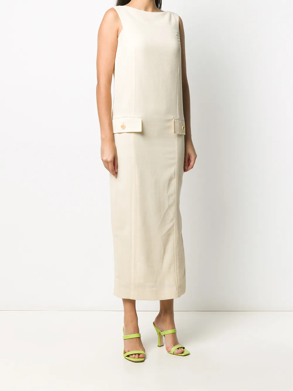 GIANFRANCO FERRE Femme Gianfranco Ferré Robe Longue à Col Bateau 5 GIANFRANCO FERRE Femme Gianfranco Ferré Robe Longue à Col Bateau – Image 3