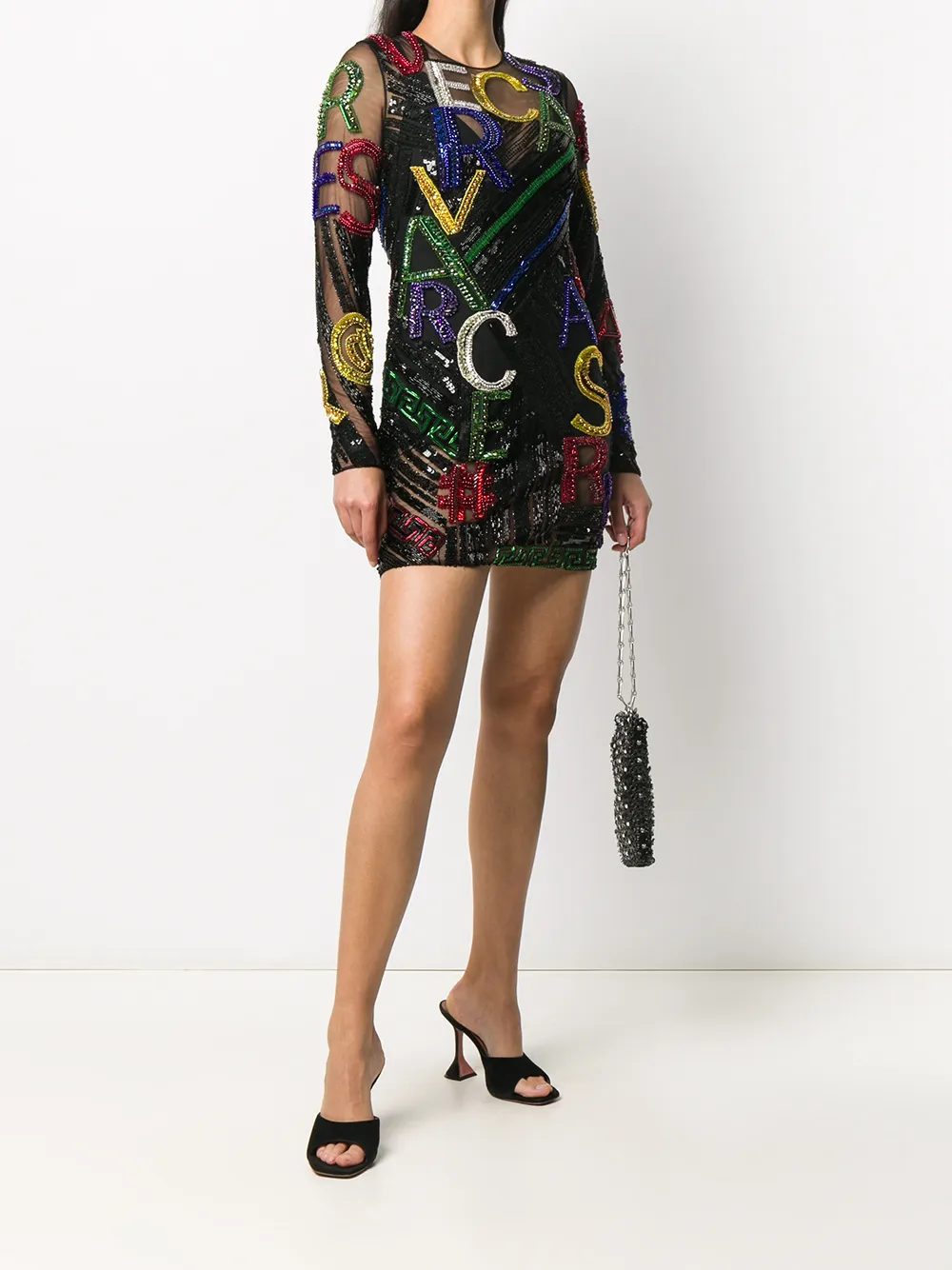 Femme Versace Robe Courte Brodée De Sequins 4 Femme Versace Robe Courte Brodée De Sequins – Image 2