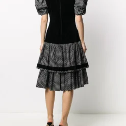 Femme Valentino Garavani Robe Volantée à Manches Bouffantes (années 1980) -Promos Féerie Jupe Boutique 16051234 30030535 1000