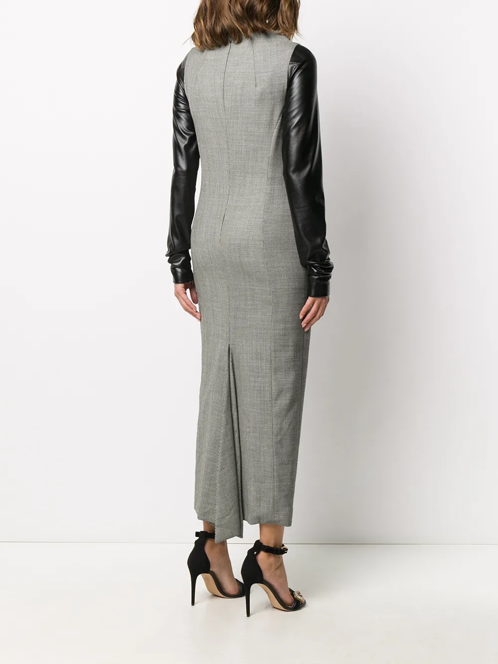 GIANFRANCO FERRE Femme Gianfranco Ferré Robe Longue à Manches Contrastantes (années 2000) 6 GIANFRANCO FERRE Femme Gianfranco Ferré Robe Longue à Manches Contrastantes (années 2000) – Image 4