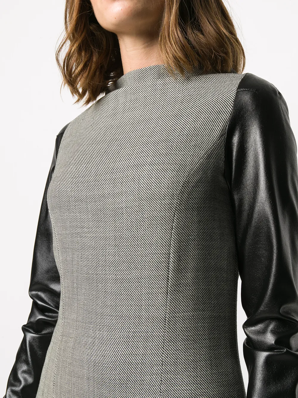 GIANFRANCO FERRE Femme Gianfranco Ferré Robe Longue à Manches Contrastantes (années 2000) 7 GIANFRANCO FERRE Femme Gianfranco Ferré Robe Longue à Manches Contrastantes (années 2000) – Image 5