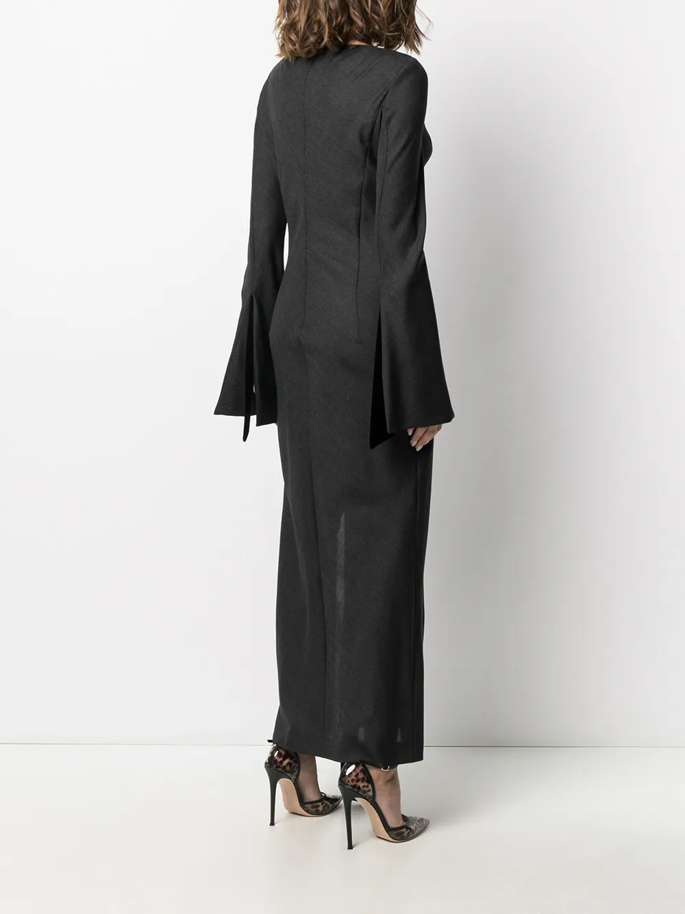 GIANFRANCO FERRE Femme Gianfranco Ferré Robe Longue à Fentes (années 1990) 6 GIANFRANCO FERRE Femme Gianfranco Ferré Robe Longue à Fentes (années 1990) – Image 4