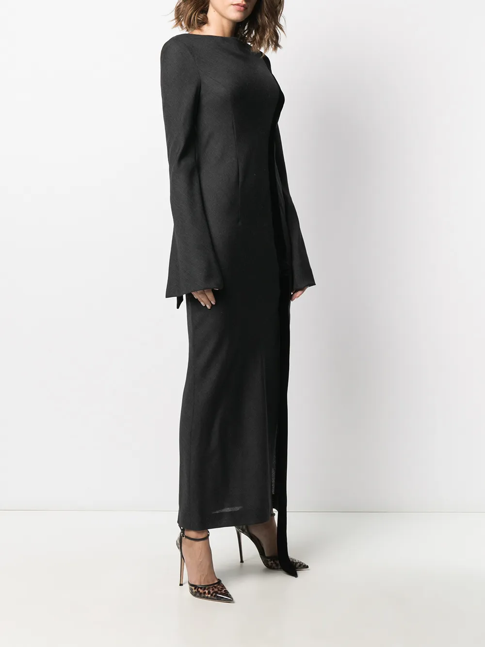 GIANFRANCO FERRE Femme Gianfranco Ferré Robe Longue à Fentes (années 1990) 5 GIANFRANCO FERRE Femme Gianfranco Ferré Robe Longue à Fentes (années 1990) – Image 3