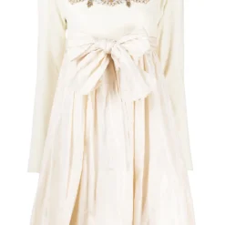 Femme A.N.G.E.L.O. Vintage Cult Robe Courte à Nœud Oversize (années 1990)