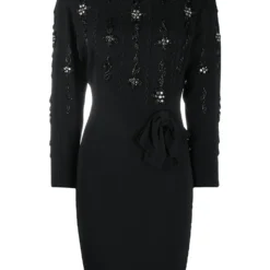 Femme A.N.G.E.L.O. Vintage Cult Robe Courte Ajustée à Ornements (années 1980)