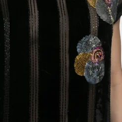 Femme A.N.G.E.L.O. Vintage Cult Robe Rayée à Sequins Brodés (années 1990) -Promos Féerie Jupe Boutique 16069420 30191744 1000