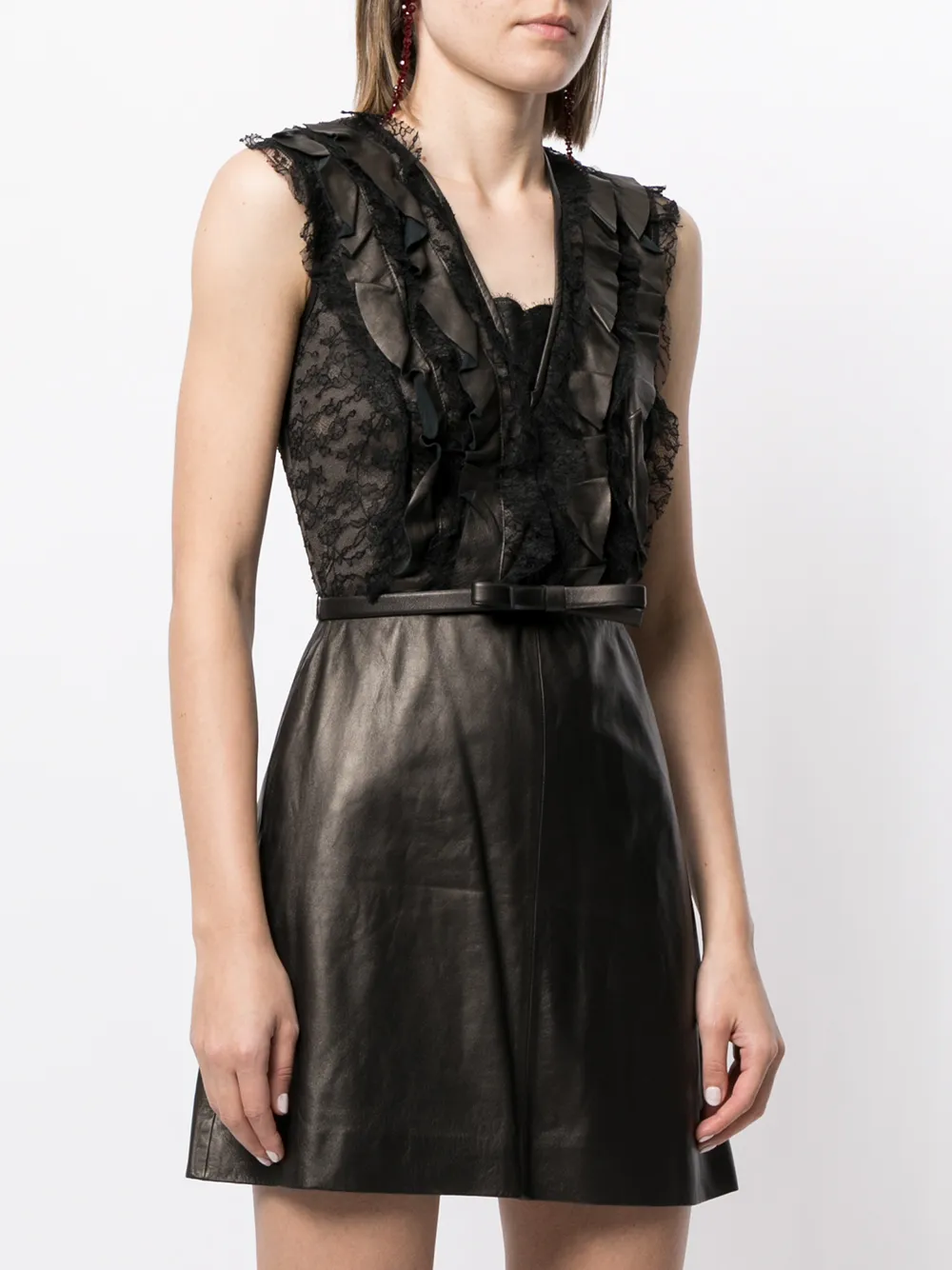 Femme Valentino Garavani Robe Volantée à Design Sans Manches 5 Femme Valentino Garavani Robe Volantée à Design Sans Manches – Image 3