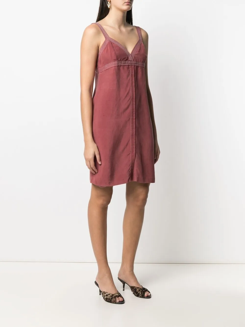 Femme Valentino Garavani Robe Courte à Coutures Contrastantes (années 1980) 5 Femme Valentino Garavani Robe Courte à Coutures Contrastantes (années 1980) – Image 3