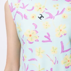 Femme CHANEL Robe Courte Sans Manches à Fleurs -Promos Féerie Jupe Boutique 16644167 32756863 1000