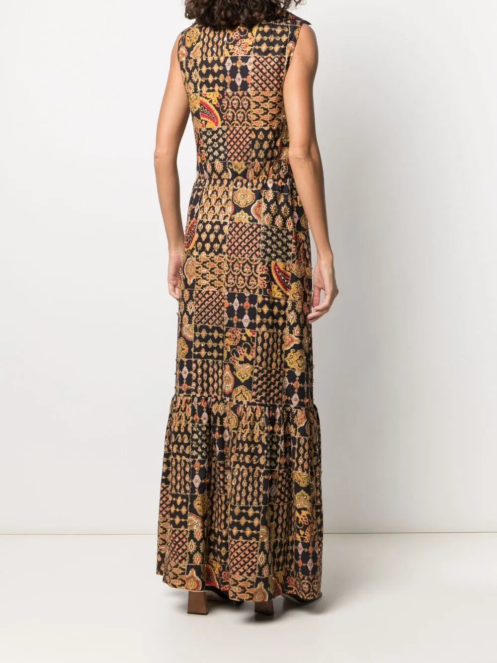 Femme A.N.G.E.L.O. Vintage Cult Robe Longue à Imprimé Cachemire (années 1960) 6 Femme A.N.G.E.L.O. Vintage Cult Robe Longue à Imprimé Cachemire (années 1960) – Image 4