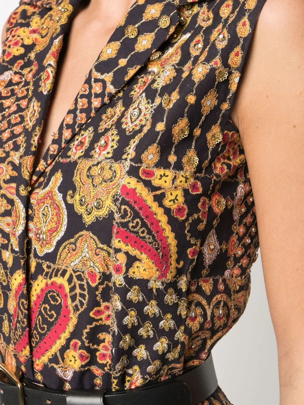 Femme A.N.G.E.L.O. Vintage Cult Robe Longue à Imprimé Cachemire (années 1960) 7 Femme A.N.G.E.L.O. Vintage Cult Robe Longue à Imprimé Cachemire (années 1960) – Image 5